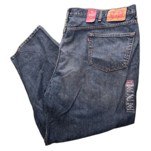 Levi's 550 Relaxed Straight Fit Men's Jeans (Big & Tall), 52 x 30, NEW $69.50 - Picture 1 of 4